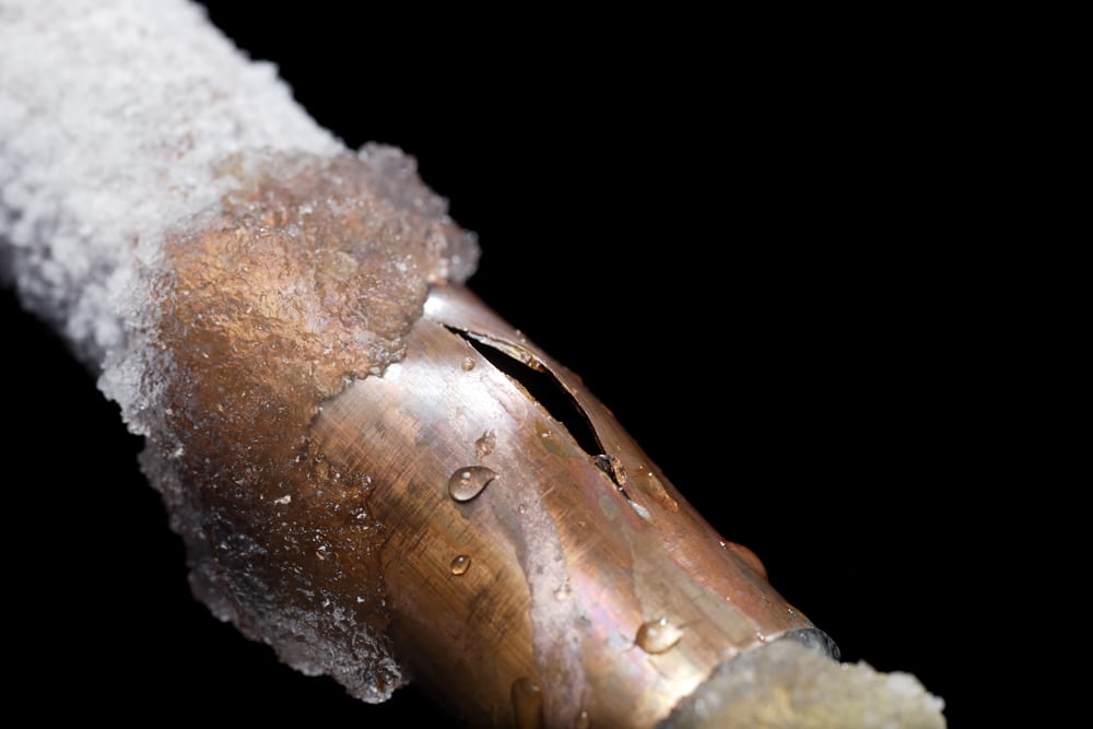 frozen, broken pipes in Anchorage, Alaska lead to flooding and water damage